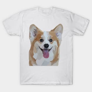 Awesome Corgi Dog Cute Geometric Puppy T-Shirt